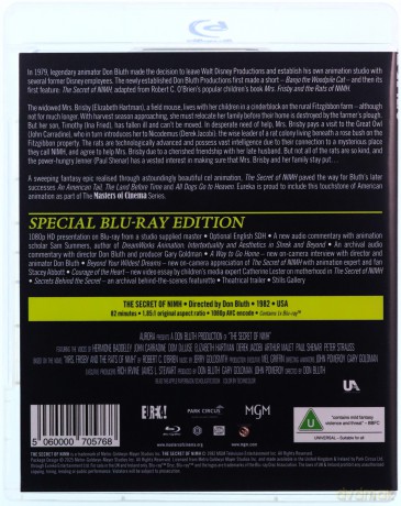 The Secret Of Nimh (Dzielna pani Brisby) [Blu-Ray]