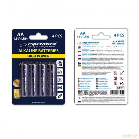 Baterie Alkaliczne AA 4szt Blister