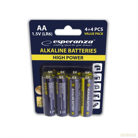 Baterie Alkaliczne AA 8szt Blister
