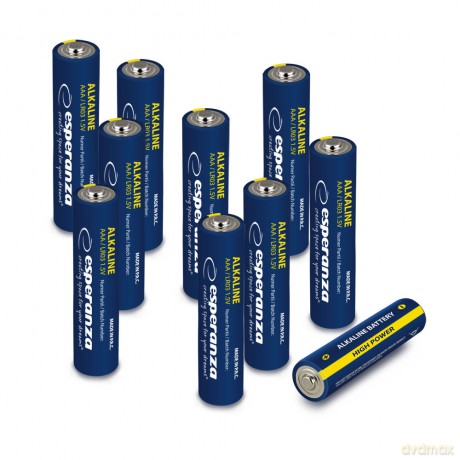 Baterie Alkaliczne AAA 10szt Zgrzewka Zawieszana