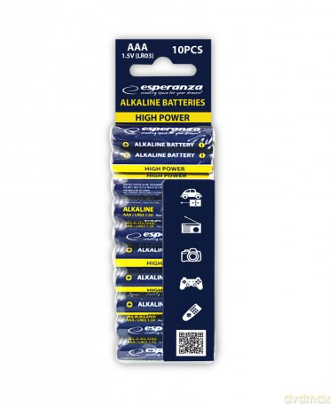 Baterie Alkaliczne AAA 10szt Zgrzewka Zawieszana