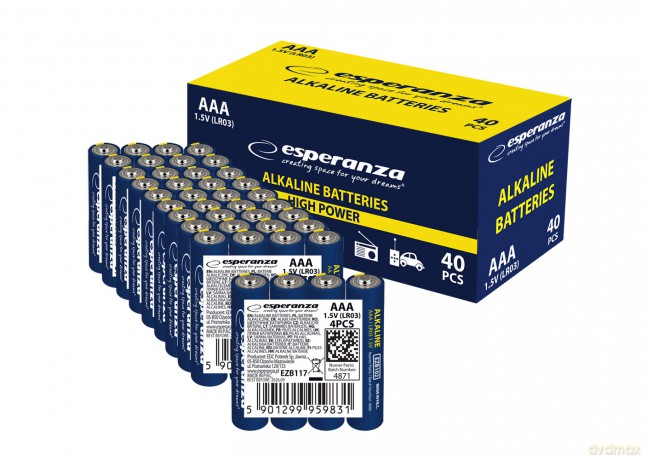 Baterie Alkaliczne AAA 4szt Zgrzewka