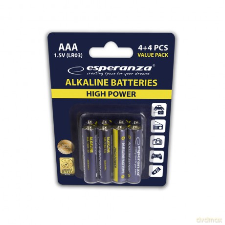 Baterie Alkaliczne AAA 8szt Blister