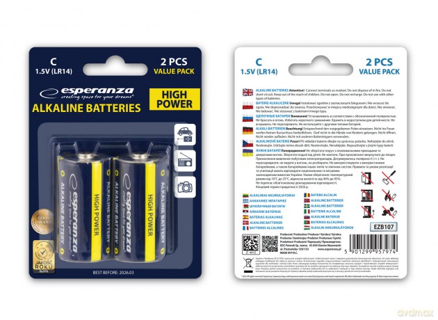 Baterie Alkaliczne Lr14 C 2szt Blister