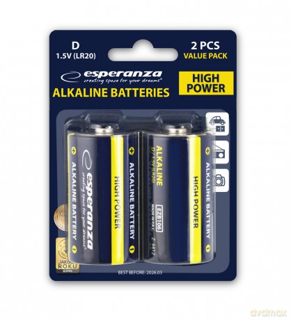 Baterie Alkaliczne Lr20 D 2szt Blister