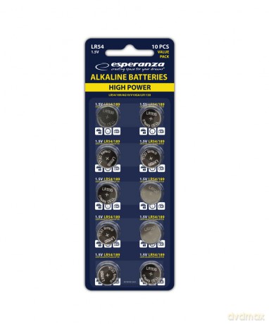 Baterie Alkaliczne Lr54 Ag10 10szt Blister