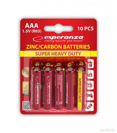 Baterie Zn-C AAA 10szt Blister