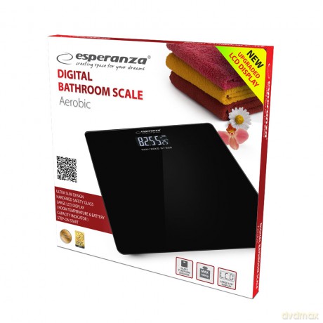 Cyfrowa Waga Łazienkowa Aerobic Czarna