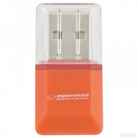 Czytnik Kart Micro SD USB Pomarańczowy