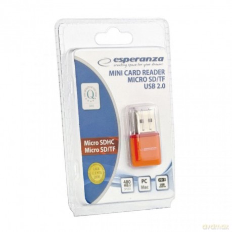 Czytnik Kart Micro SD USB Pomarańczowy
