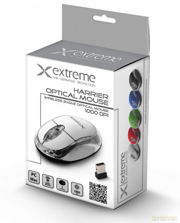 Extreme Mysz Bezprzewodowa 2.4ghz 3D Opt. USB Harrier Biała
