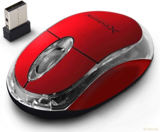 Extreme Mysz Bezprzewodowa 2.4ghz 3D Opt. USB Harrier Czerwona