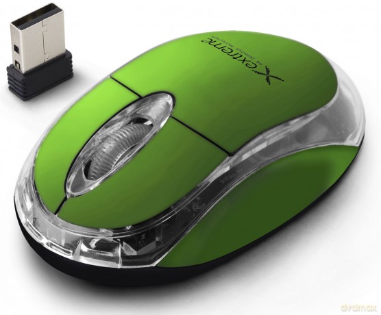 Extreme Mysz Bezprzewodowa 2.4ghz 3D Opt. USB Harrier Zielona