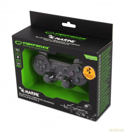 Gamepad Bezprzew. Bluetooth Ps3 Marine Czarny