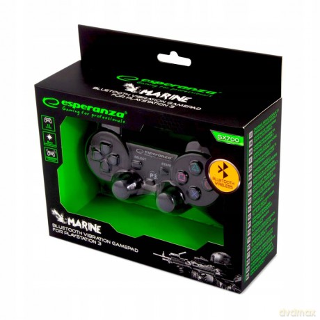 Gamepad Bezprzew. Bluetooth Ps3 Marine Czarny