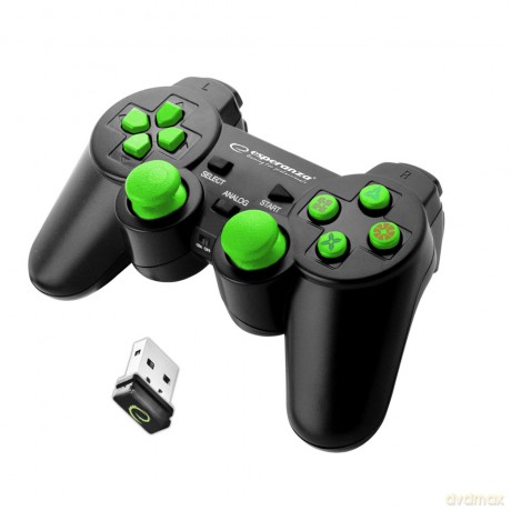 Gamepad Bezprzew. PC/Ps3 USB Gladiator Czarno-Zielony