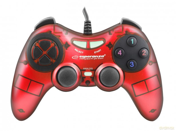 Gamepad PC USB Fighter Czerwony