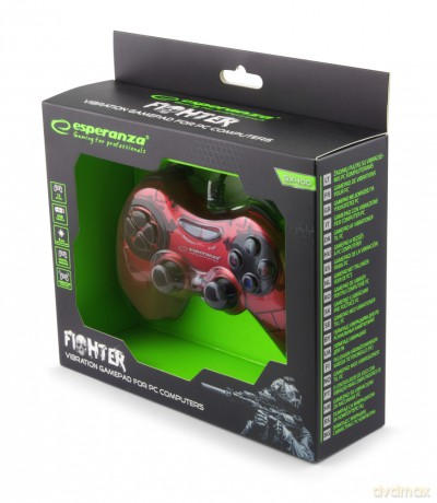 Gamepad PC USB Fighter Czerwony
