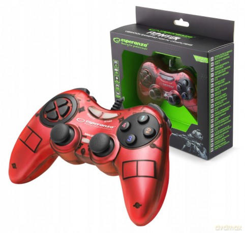 Gamepad PC USB Fighter Czerwony