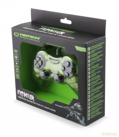 Gamepad PC USB Fighter Zielony