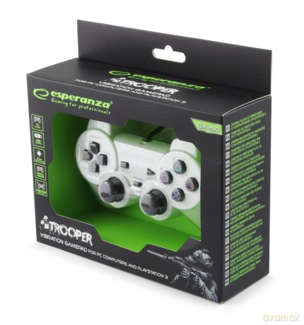 Gamepad PC/Ps3 USB Trooper Biało-Czarny