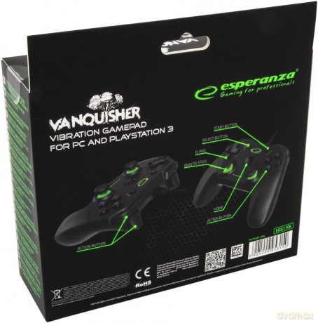 Gamepad PC/Ps3 USB Vanquisher
