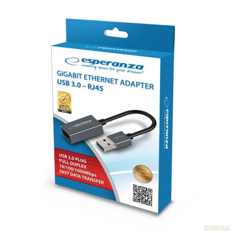 Gigabit Ethernet 1000 Mbps Adapter USB 3.0-Rj45
