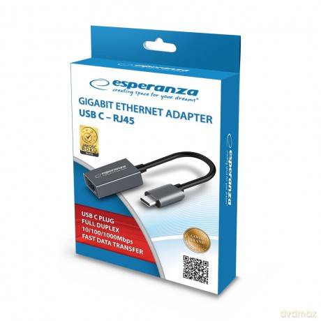Gigabit Ethernet 1000 Mbps Adapter USB C-Rj45