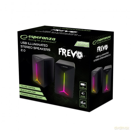 Głośniki 2.0 USB LED Rainbow Frevo