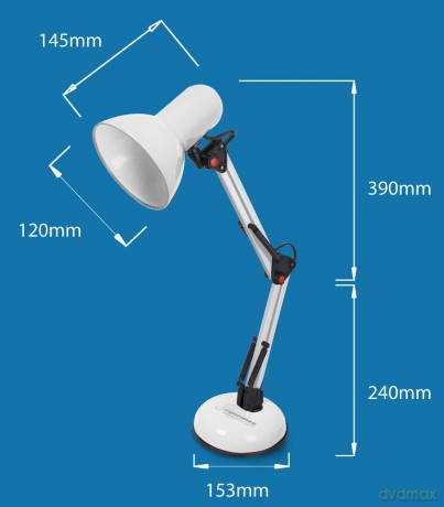 Lampka Biurkowa E27 Avior Czarna