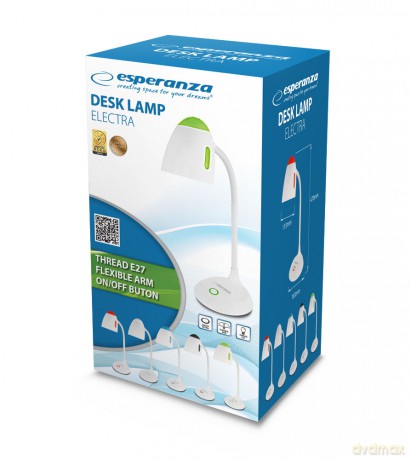 Lampka Biurkowa E27 Electra Biała