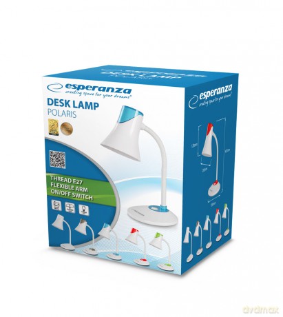 Lampka Biurkowa E27 Polaris Niebieska