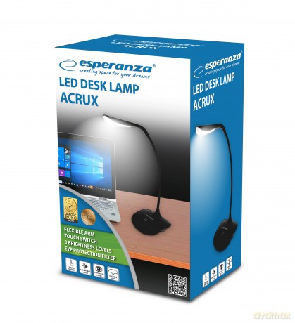 Lampka Biurkowa LED Acrux Czarna