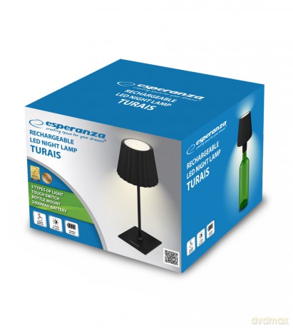 Lampka Biurkowa LED Turais Czarna