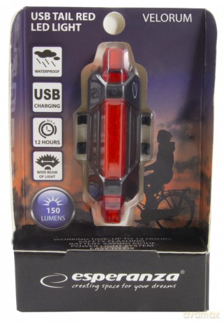 Lampka LED Rowerowa na Tył USB Velorum