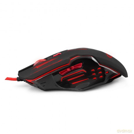 Mysz Przewodowa Gaming LED 6d Opt. USB Apache Czerwona