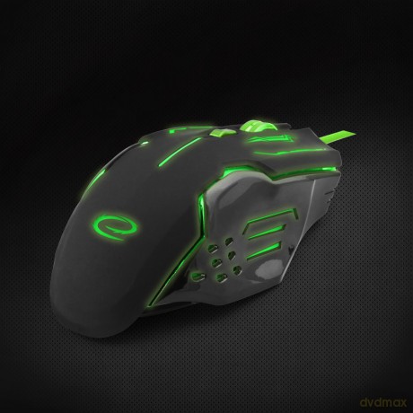 Mysz Przewodowa Gaming LED 6d Opt. USB Apache Zielona