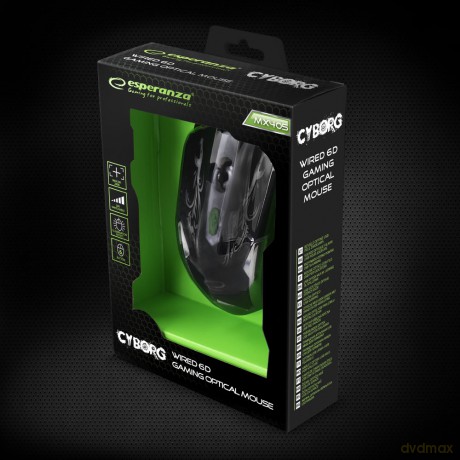 Mysz Przewodowa Gaming LED 6d Opt. USB Cyborg