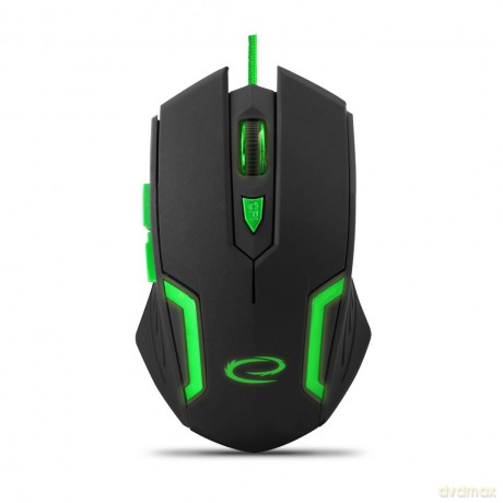 Mysz Przewodowa Gaming LED 6d Opt. USB Fighter Zielona