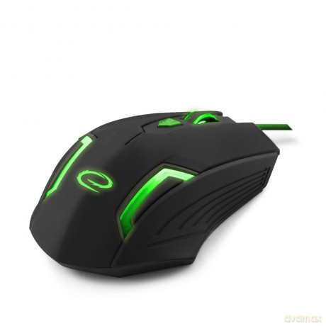 Mysz Przewodowa Gaming LED 6d Opt. USB Fighter Zielona