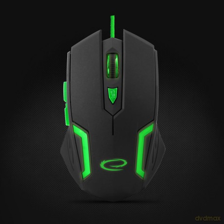 Mysz Przewodowa Gaming LED 6d Opt. USB Fighter Zielona