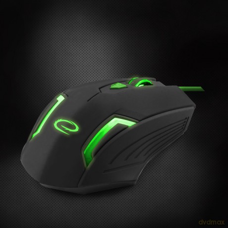 Mysz Przewodowa Gaming LED 6d Opt. USB Fighter Zielona