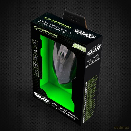 Mysz Przewodowa Gaming LED 6d Opt. USB-C Galaxy