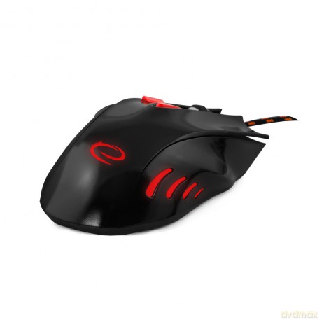 Mysz Przewodowa Gaming LED 7d Opt. USB Hawk Czarno-Czerwona