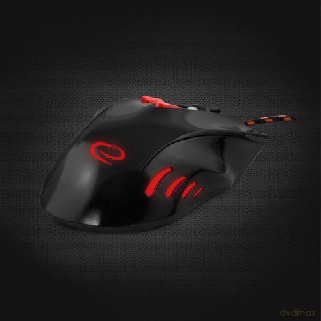 Mysz Przewodowa Gaming LED 7d Opt. USB Hawk Czarno-Czerwona
