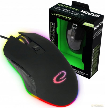 Mysz Przewodowa Gaming LED Rgb 6d Opt. USB-C Nemesis