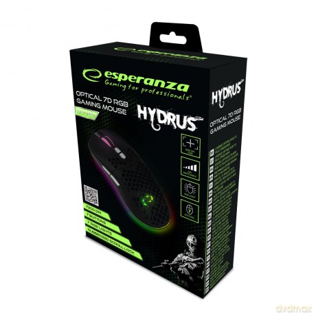 Mysz Przewodowa Gaming LED Rgb 7d Opt. USB Hydrus