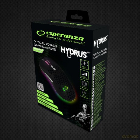 Mysz Przewodowa Gaming LED Rgb 7d Opt. USB Hydrus