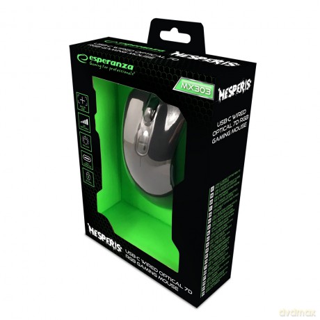 Mysz Przewodowa Gaming LED Rgb 7d Opt. USB-C Hesperis