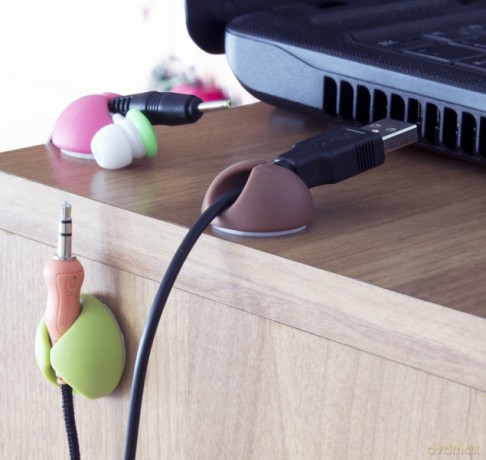 Organizer do Kabli Eba101k Czarny 6szt